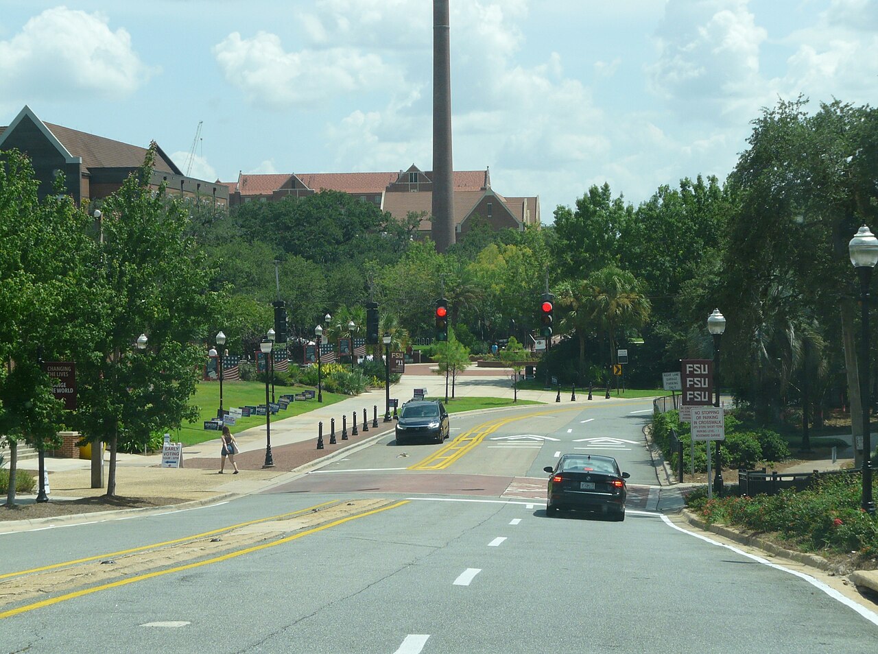 Pedestrian crosswalk on Woodward Avenue at Florida State University